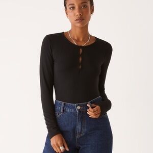 🇨🇦 FRANK & OAK Frank And Oak The Keyhole Top –TENCEL™ Modal - Long Sleeve